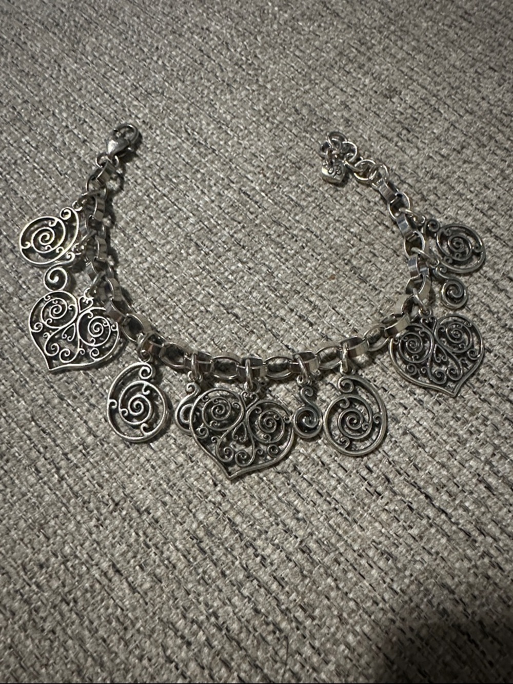 VTG Brighton Heart Charm Bracelet